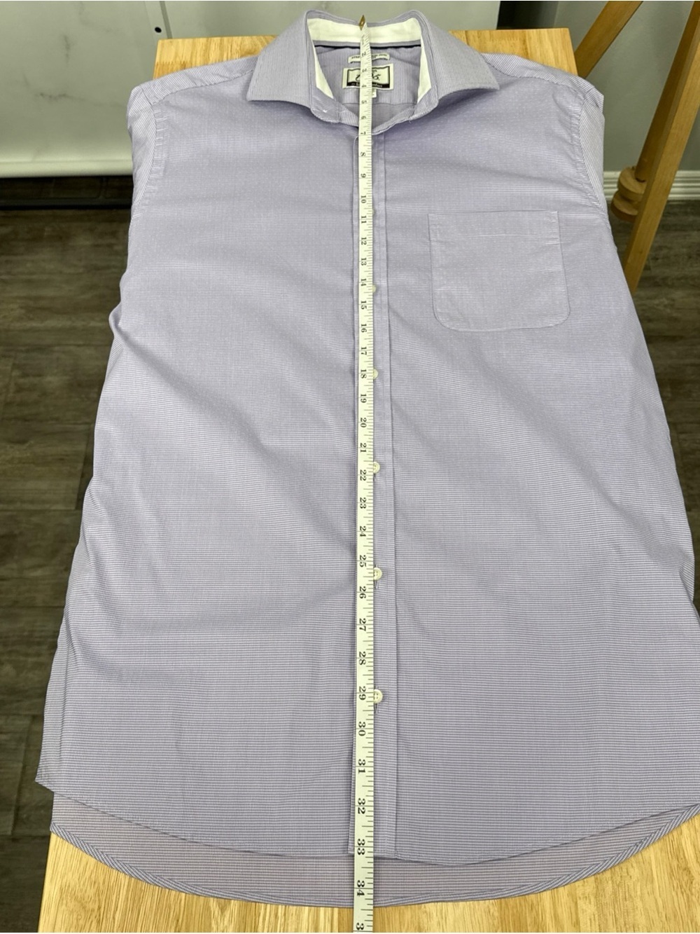 Jos A Bank Men’s 1905 Stretch, Non Iron, Slim Fit Purple Button Up 16.5/36 - Picture 6 of 10